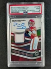2019 Panini Spectra PATRICK MAHOMES II 17/25 Patch Auto Vested Veterans PSA 9