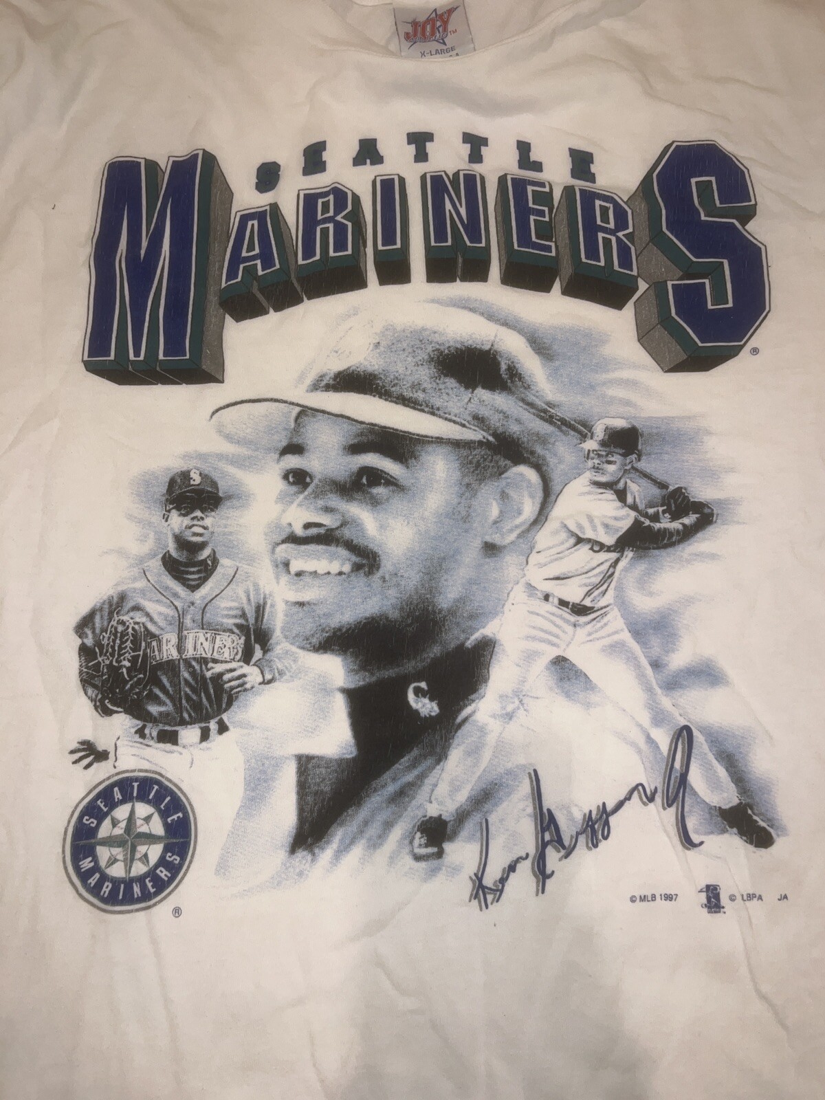 FILA T shirt vintage Seattle Mariners Row 1997 made in USA Griffey Buhner Martinez XL