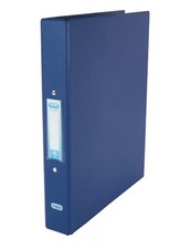 Elba Plastic Ring Binder A4 25Mm Capacity 35Mm 2 O-Ring Blue Pack Of 8 VAT INC