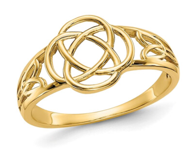14K Yellow Gold Celtic Knot Ring | eBay