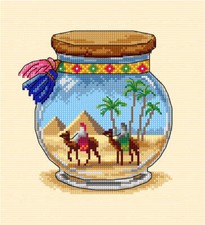Orchidea Complete counted cross stitch kit Vacation memories - Pyramids
