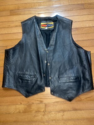 Pro cycle men s leather biker vest size 54