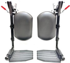 Wheelchair elevating leg rests, with padded calf pad, Composite Footplates