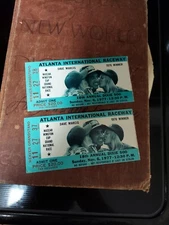 Nov 6 1977 Atlanta International Raceway Tickets (Winner Darrell Waltrip)