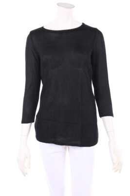 CHARLOTT Pullover Strick Glitzer S schwarz gunmetal