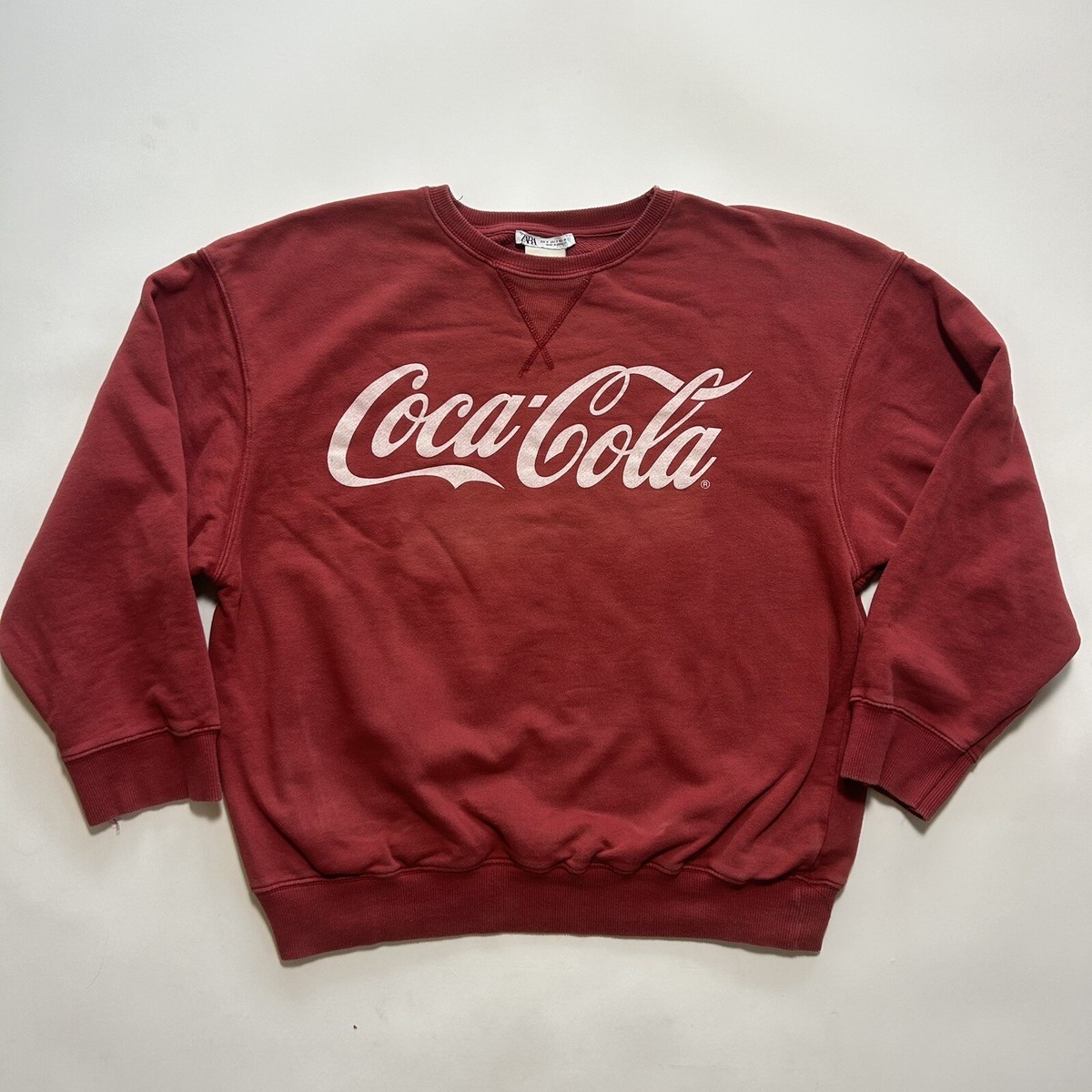 Crewneck Coca Cola Red Sweatshirt Zara Coca Cola Sweatshirt Womens
