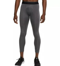 Nike Men's Pro Dri-FIT 3/4 Running Gym Workout Tights Grey Small