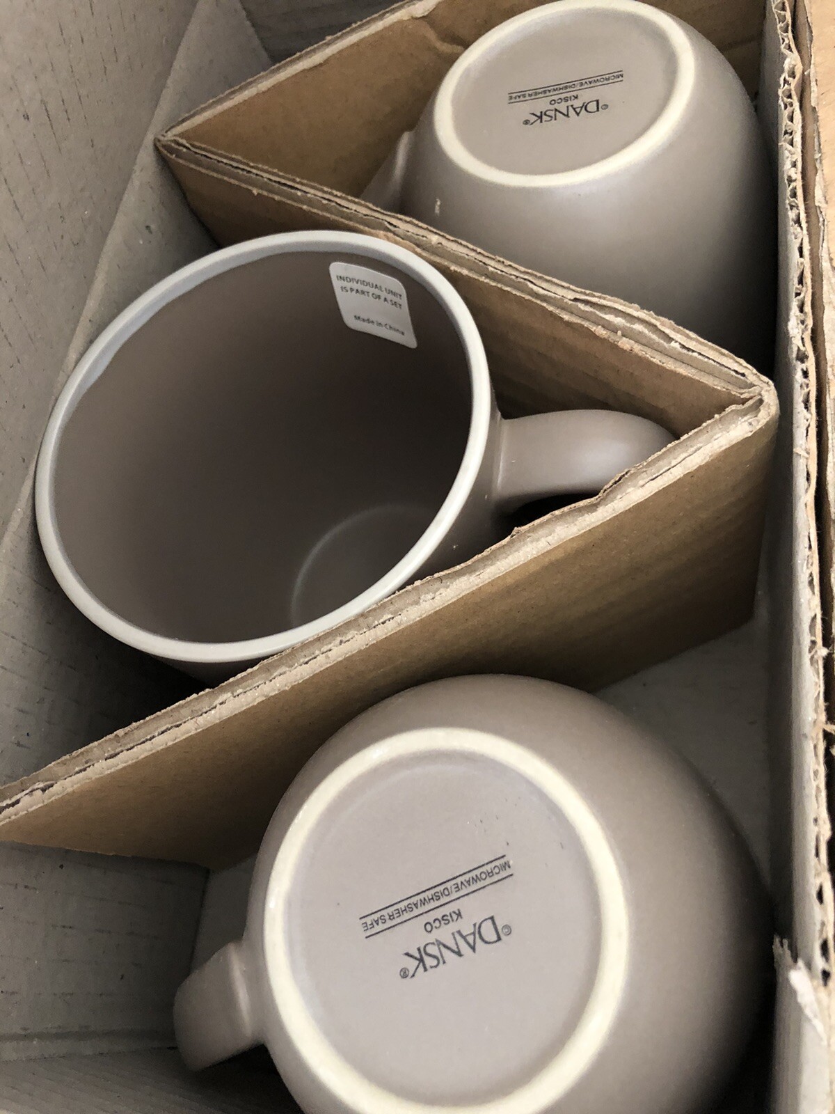 Dansk - Kisco Taupe Stoneware 16-Piece Plates Bowls Mugs Dinnerware Set - 868754