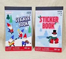 CHRISTMAS ACTIVITY STICKER BOOK PAD SET LOT OF 2 CREATOLOGY 1 GNOME & 1 SNOWMAN