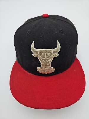 NewEra Chicago Bulls Windy City 6x Champs Snapback Hat Sz M-L Preowned C1