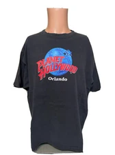 Vintage 1991 Planet Hollywood Orlando Black Shirt Size XL