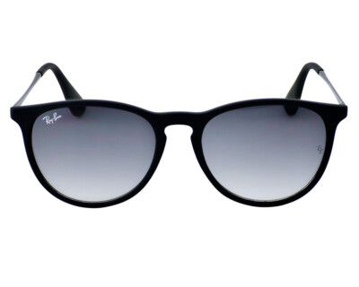 Ray-Ban Women Sunglasses RB4171 Erika Matte Black Frame Grey Gradient Lens 54mm