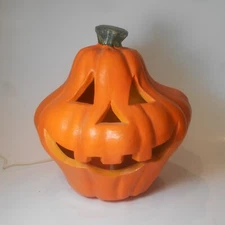 Vintage 1998 Light Up Pumpkin Jack-O-Lantern The Paper Magic Group Halloween