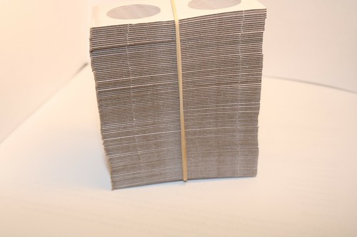 1.5 x 1.5 Quarter Cent Coin Cardboard Flips Bundle 100 Holders 25mm - Picture 7 of 7