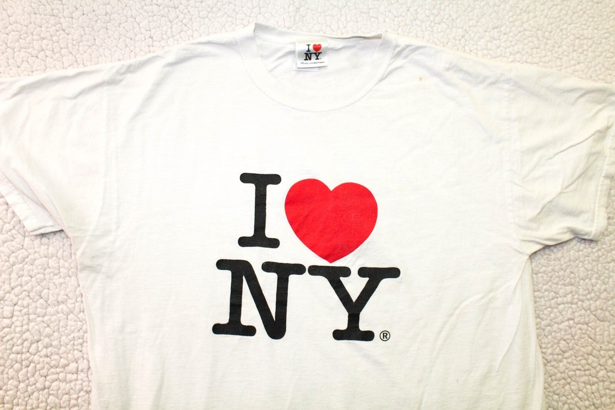 I Love New York Short Sleeve T-Shirt White XL Unisex Fruit