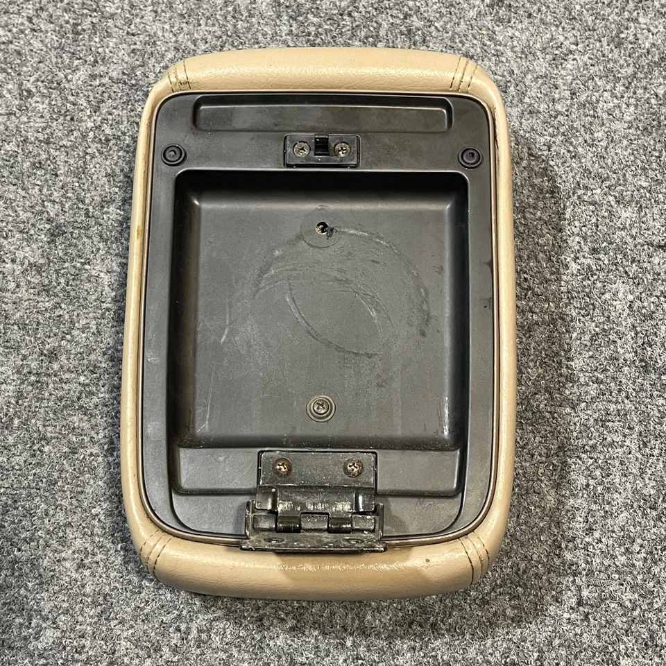 Isuzu Rodeo 1998-2001 consola central cuero beige reposabrazos tapa superior cubierta OEM Foto 4 de 4