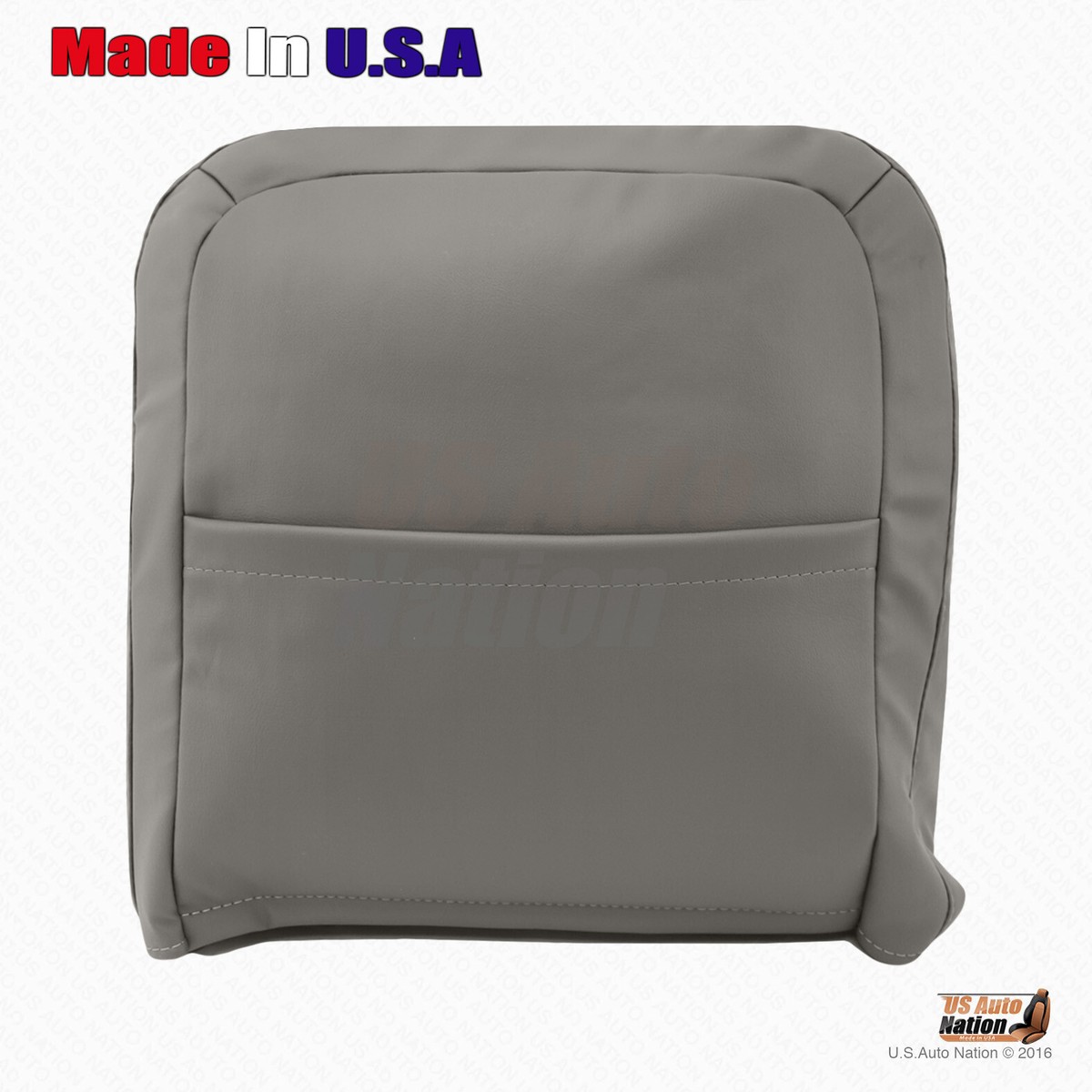 For Dodge Ram 1500 2500 3500 Driver & Passenger Bottom Leather Seat Cover Gray