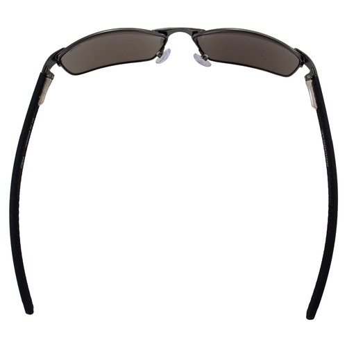 Maxx Speed Sport Golf Reiten Sonnenbrille metallfarbenes Metallgestell blaue rauchfarbene Gläser - Bild 4 von 8