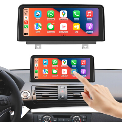 10.25' Wireless CarPlay AndroidAuto Touch Stereo For BMW CIC E81 E82 E87 E88
