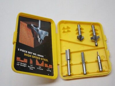 Vintage Irwin Tools 5 Piece Router Bit Set in Plastic Case | eBay