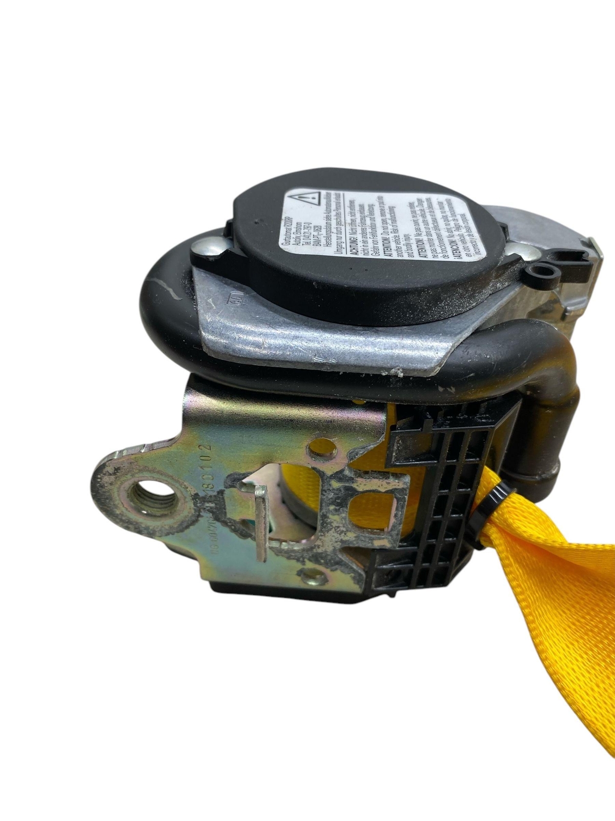 2019 2020 2021 MCLAREN 600LT FRONT LEFT DRIVER SEAT BELT RETRACTOR YELLOW OEM