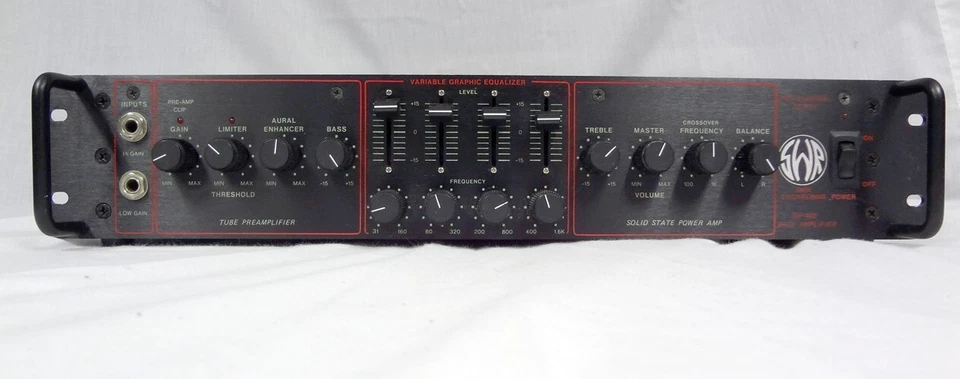 SWR SM-400 Bajo Montaje en Rack Ecualizador Gráfico Amplificador de Potencia Sólida Foto 2 de 4