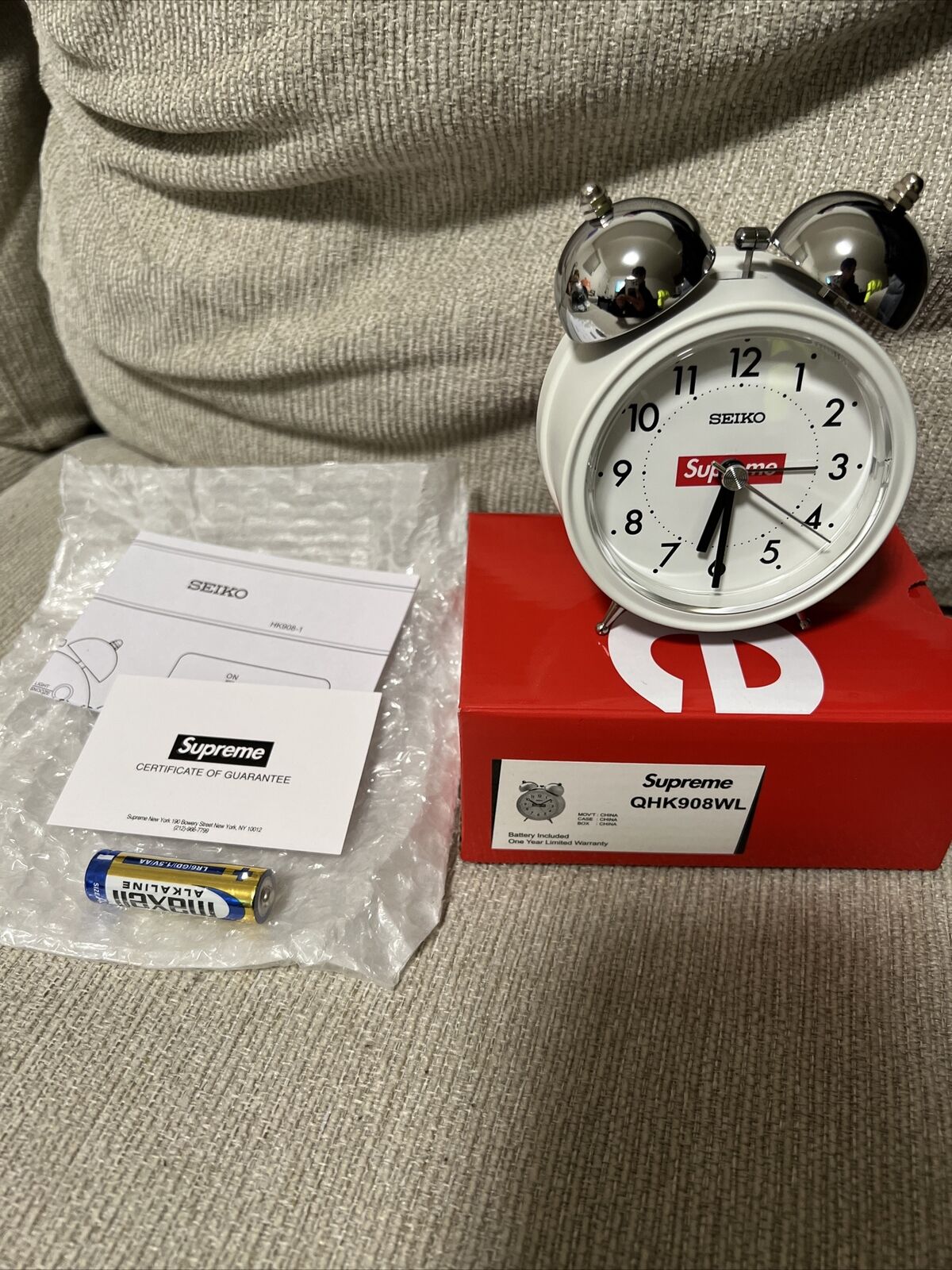 Supreme Seiko Alarm Clock BRAND NEW White Box Logo BOGO Fall Winter 2022 FW