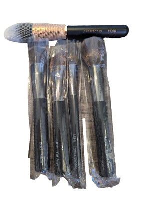 Lor of 4 NEW Wrapped La Ruce makeup face brushes +1 free perfect 10 motd brush