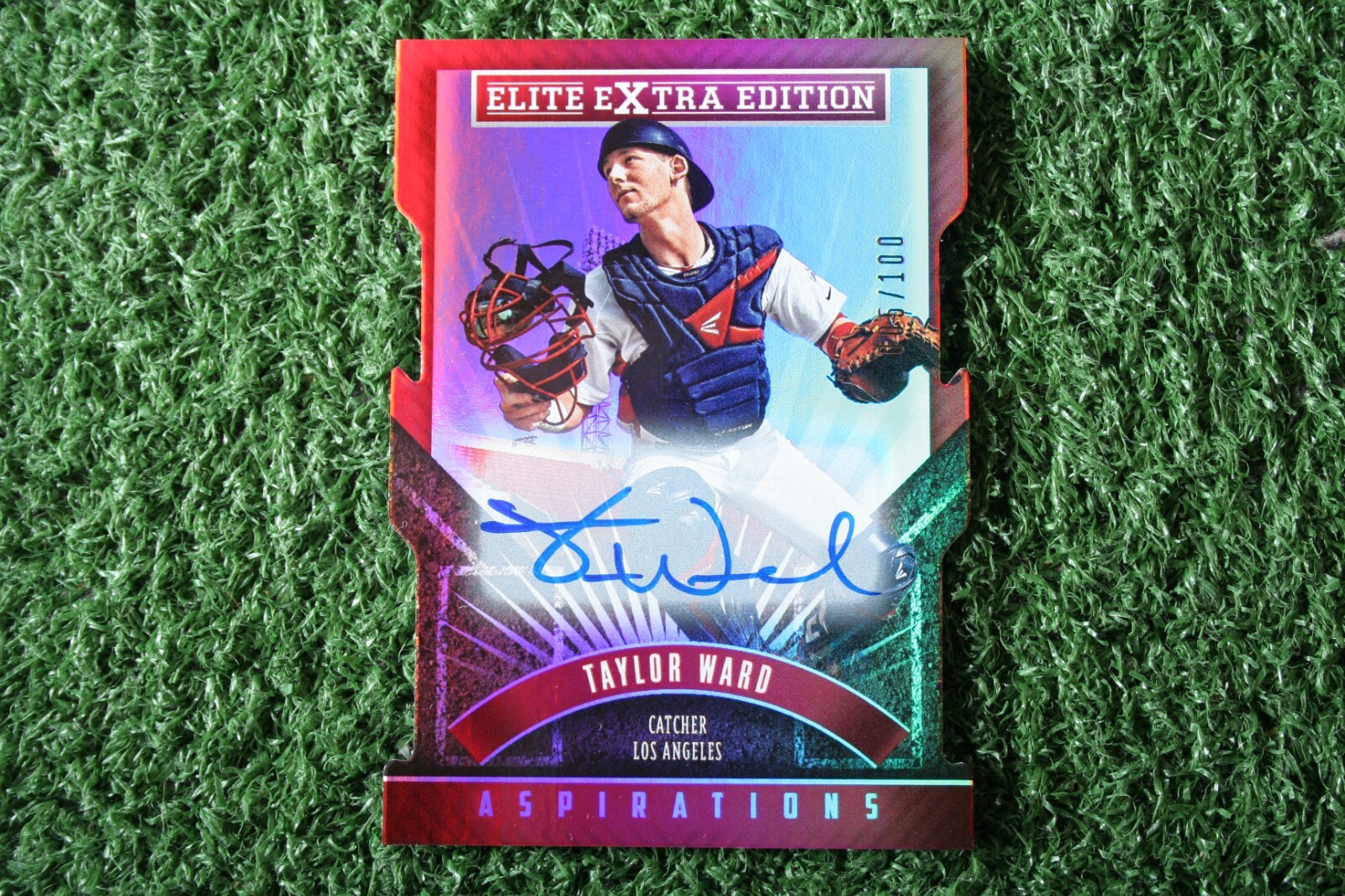 Taylor Ward 2015 Elite Extra Edition #27 Aspirations Die-Cut /100 On-Card Auto