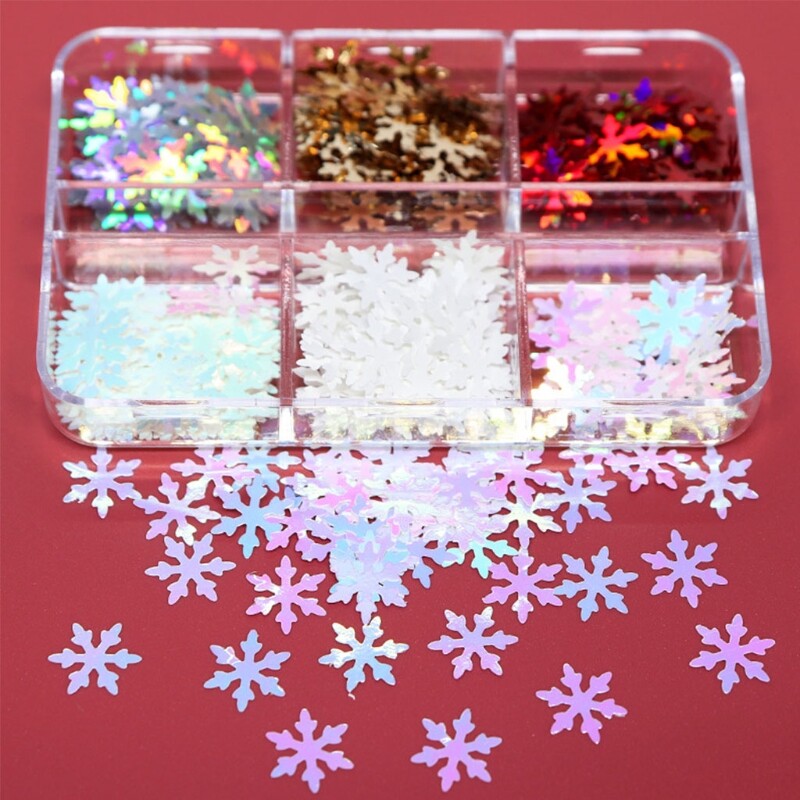 Nail Sequins For Nail Art Christmas Glitter Snowflake Nail Art Stickers