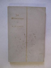 Garne, W H: IN MEMORIAM 1893 SC Book