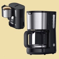 Braun Glaskrug-Kaffeemaschine Purshine Kf 1500 Bk - Edelstahl/Schwarz