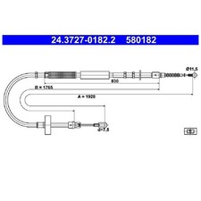 Handbremsseil hinten links für Audi A4 B6 8E2 8E5 8H7 B7 8EC 8ED 8HE id28706