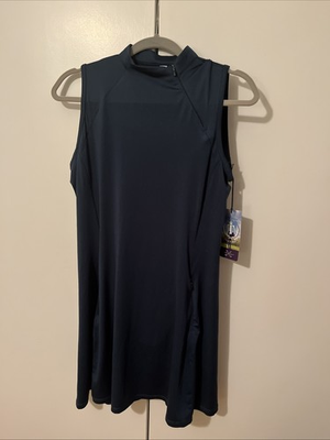 #ad #ad Pickleball tennis Tee Time Golf Dress Sleeveless Sz L Dark Blue Activewear NWT $27.00