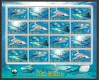 St Kitts 2007 WWF Fauna Wildlife Marinelife Fisch Fish Shark compl sheet MNH