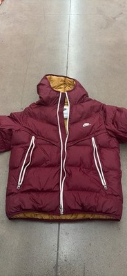 Nike Storm-FIT Hooded Full Zip Down Puffer Jacket Burgundy Men's Size M