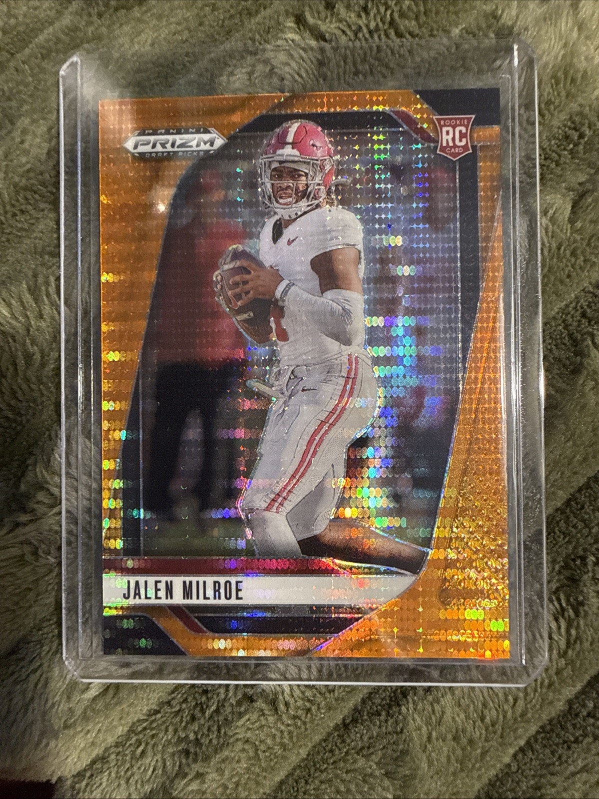 2025 Panini Prizm Draft Picks - Jalen Milroe #5 Orange Pulsar Prizm /75