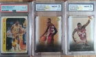 1986 Fleer sticker PSA 6.  TWO Graded LEBRON JAMES RC cards. WSC 10.