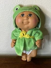 Cabbage Patch Kids Josie Laura 9" Baby Doll 2019 Soft Body Green Frog Outfit