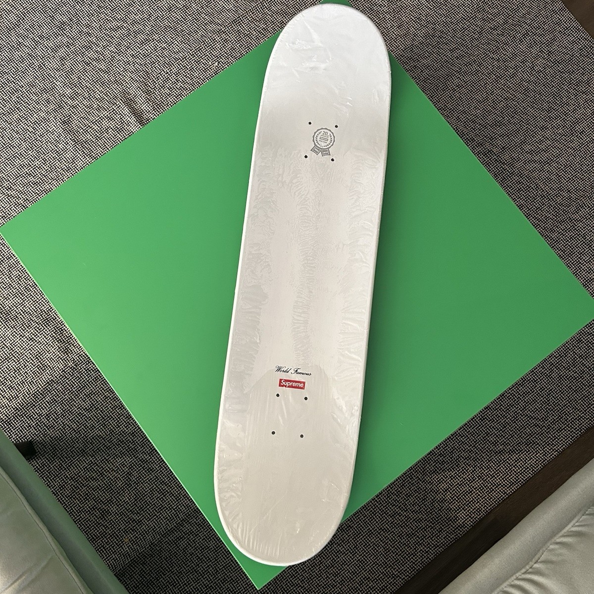 Supreme 20th Anniversary Box Logo White Skateboard Deck 1994-2014