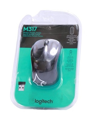 Logitech M317 Compact Ambidextrous Wireless Mouse Black
