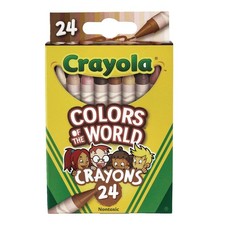 Crayola 520108 Colors of the World Crayons - Assorted 24/Pack New