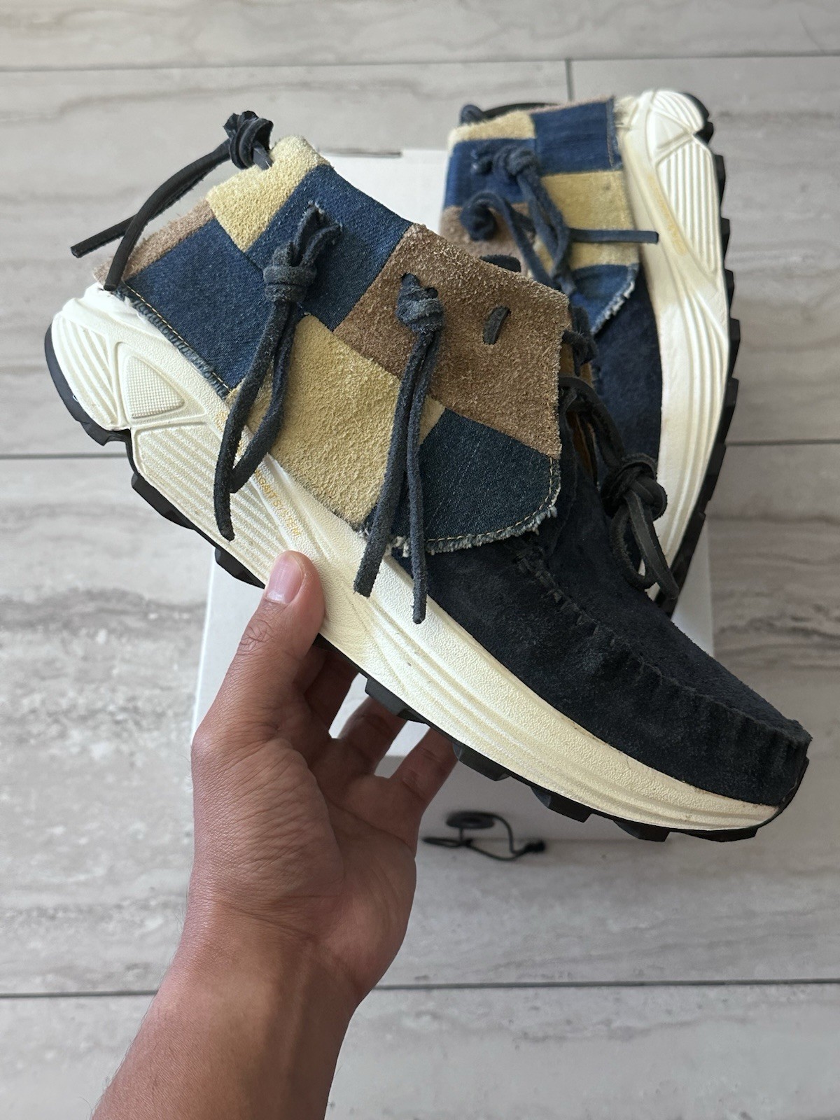 SAOLA Visvim 2014 Autunno Inverno FBT SEMINOLE taglia 8 nuovo risvolto con suola Vibram Sphike