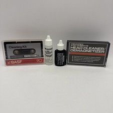 Vintage Memorex Cassette Head Cleaner Demagnetizer Cleaning Kit w/ Solutions Lot