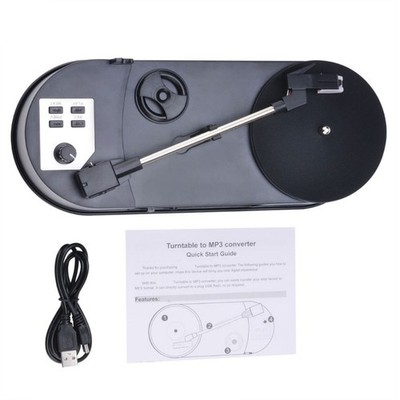 EZCAP613P Mini Record Player Converts Recorder to MP3 with Speakers 33/45RPM