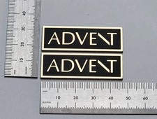 Advent 3 Speaker Badge Logo Emblem Premium Gold Pair With Self Stick Adhesive