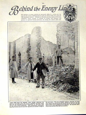 Alter Vintage Druck 1917 Weltkrieg Bayerische Batterie Deutsche Bauernsier 20.