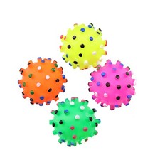 4Pcs Reusable Sound Toys Rubber Pet Balls Assorted Colors for Cats and Dogs