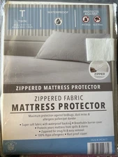Sultan’s Linens Twin Zippered Mattress Protector Waterproof Hypoallergenic New