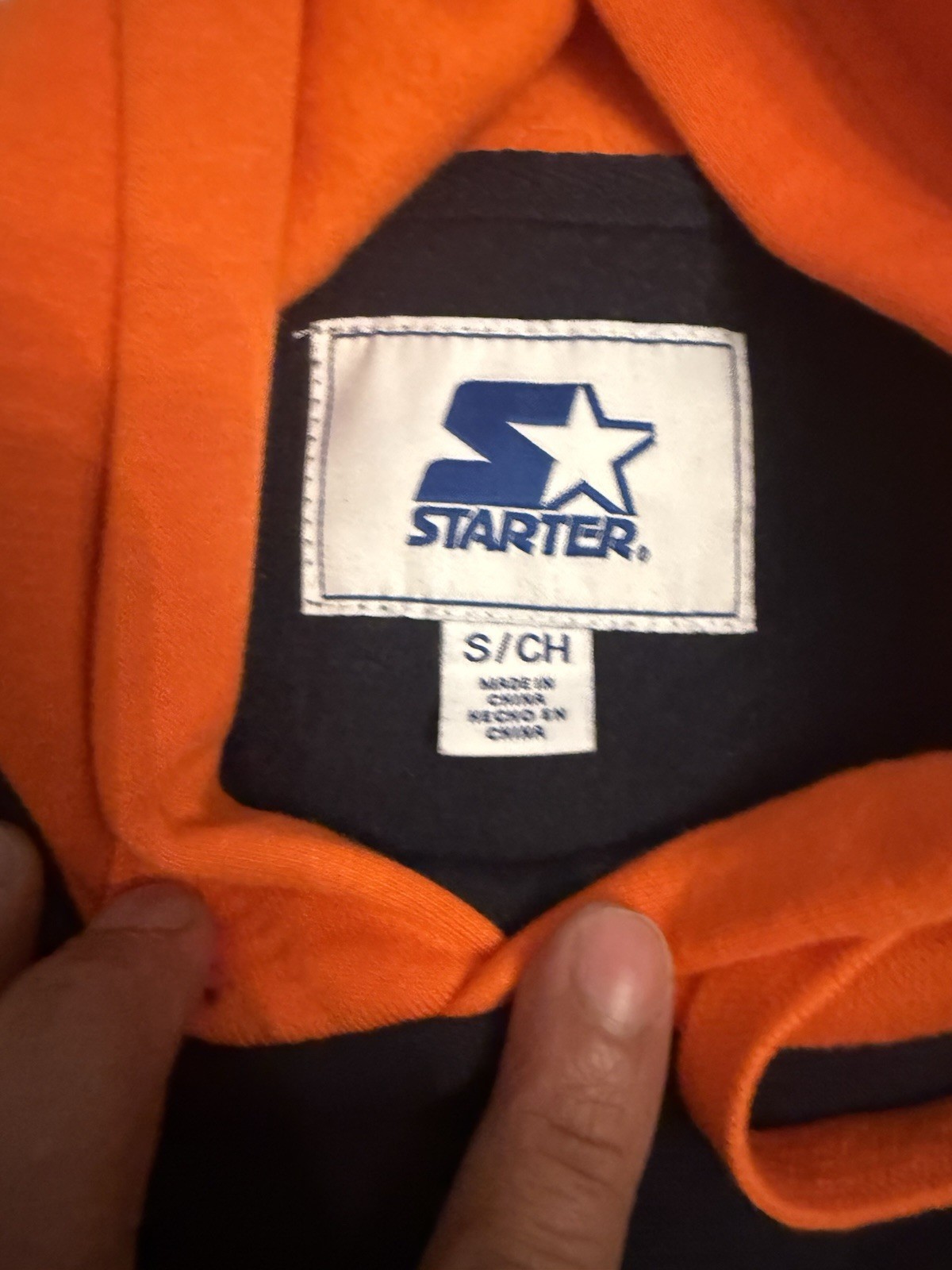 Men's Starter Navy Chicago Bears Extreme Pullover Hoodie Size Small image 8